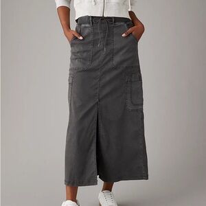 American Eagle Gray Maxi Skirt